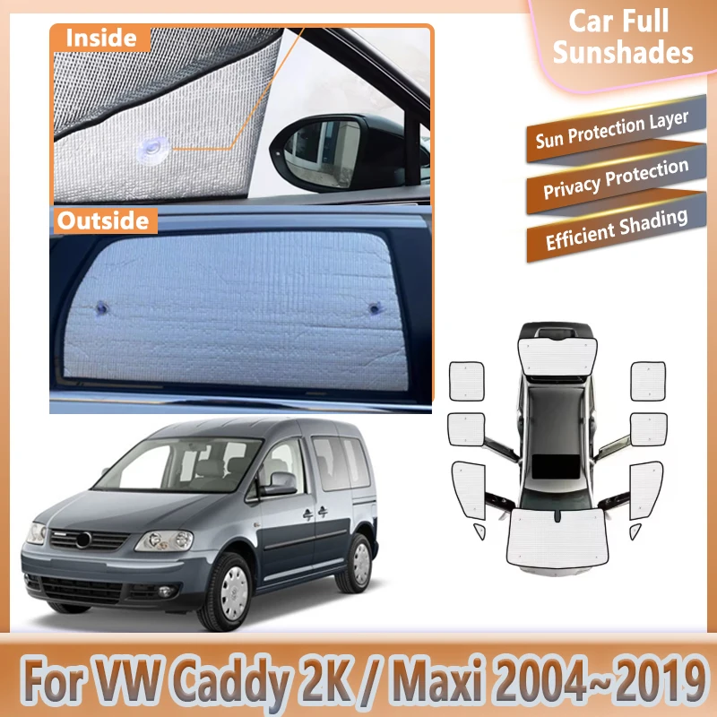 

Car Window Sunshade For VW Caddy 2K Volkswagen Maxi MK3 2004~2019 2015 Anti-UV Visor Blind Cover Interior Parts Auto Accessories