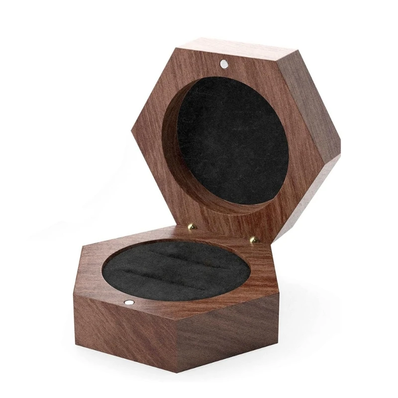 Customizable Sturdy Rings Box with Stylish Plush Interior for Couples