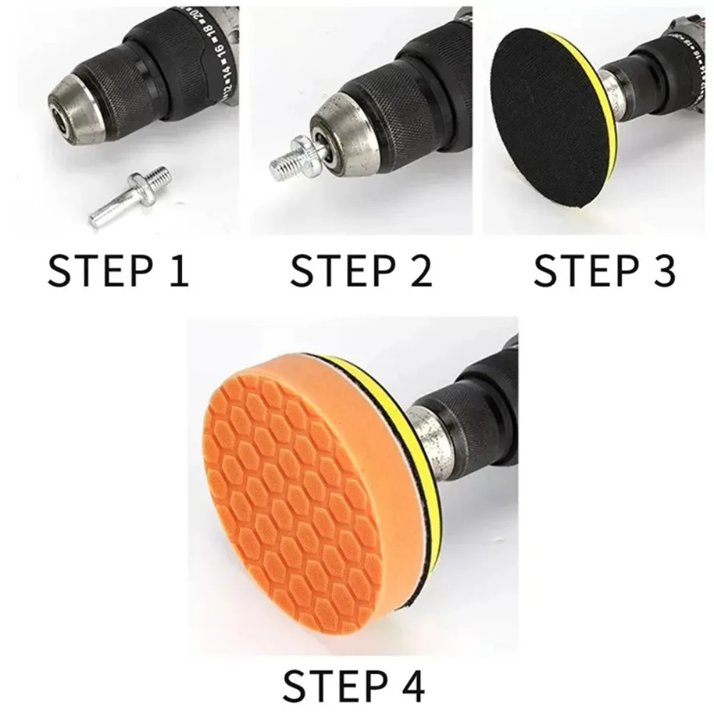 

5 шт./компл. 3/4/5/6/7 дюймов комплект полировальных подушечек для автомобиля, круглые самоклеящиеся автомобильные полировальные подушечки, набор многоразовых полировальных подушечек для вощения