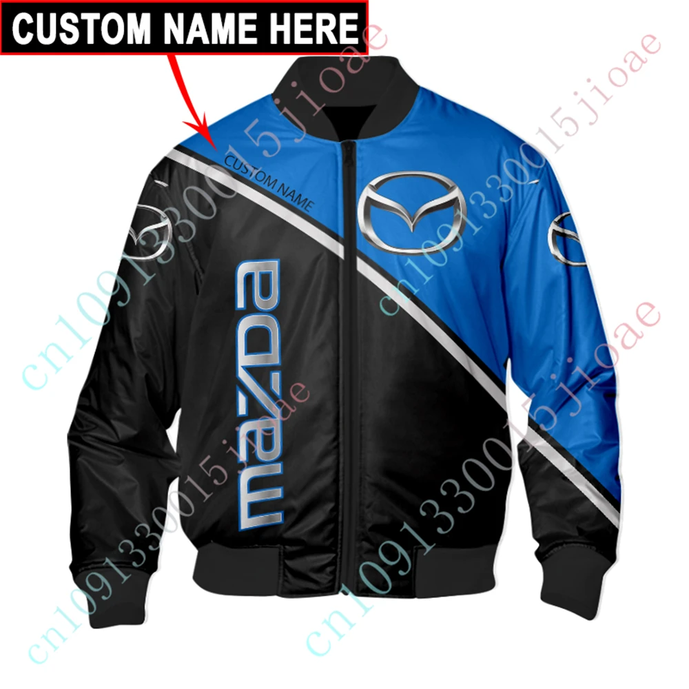 

Mazda Jackets For Men's Clothing Harajuku Parkas Windbreaker Bomber Jacket Techwear Baseball Uniform Thick Coats Custom Logo