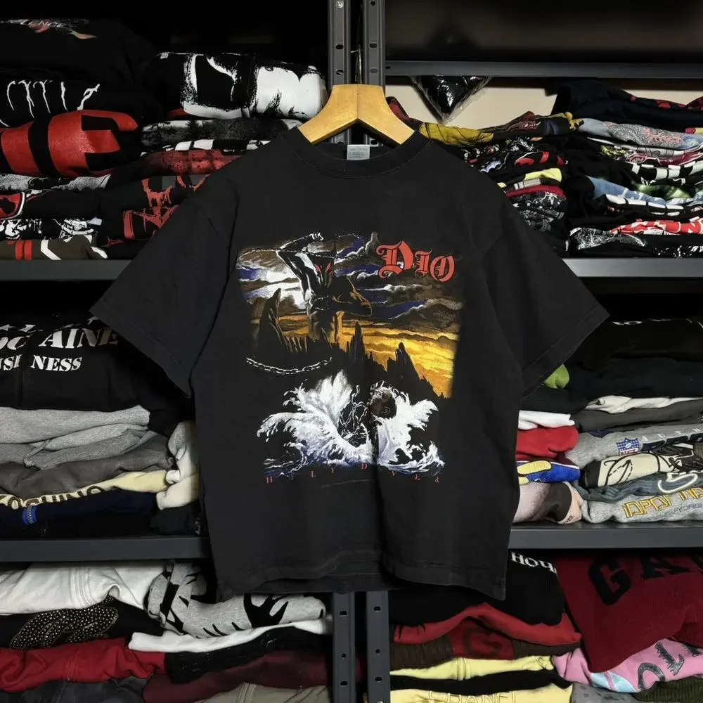 Vtg Dio Kick’s Arse Holy Diver Black Short Sleeve Unisex Tshirt S-5XL KH11870