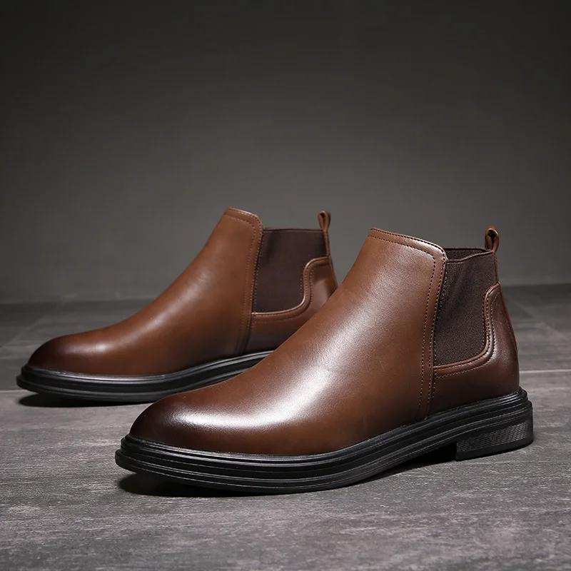 

Деловые мужские ботинки для отдыха в британском классическом стиле для работы и офиса, модная уличная уличная обувь, хит продаж, качественная кожаная обувь