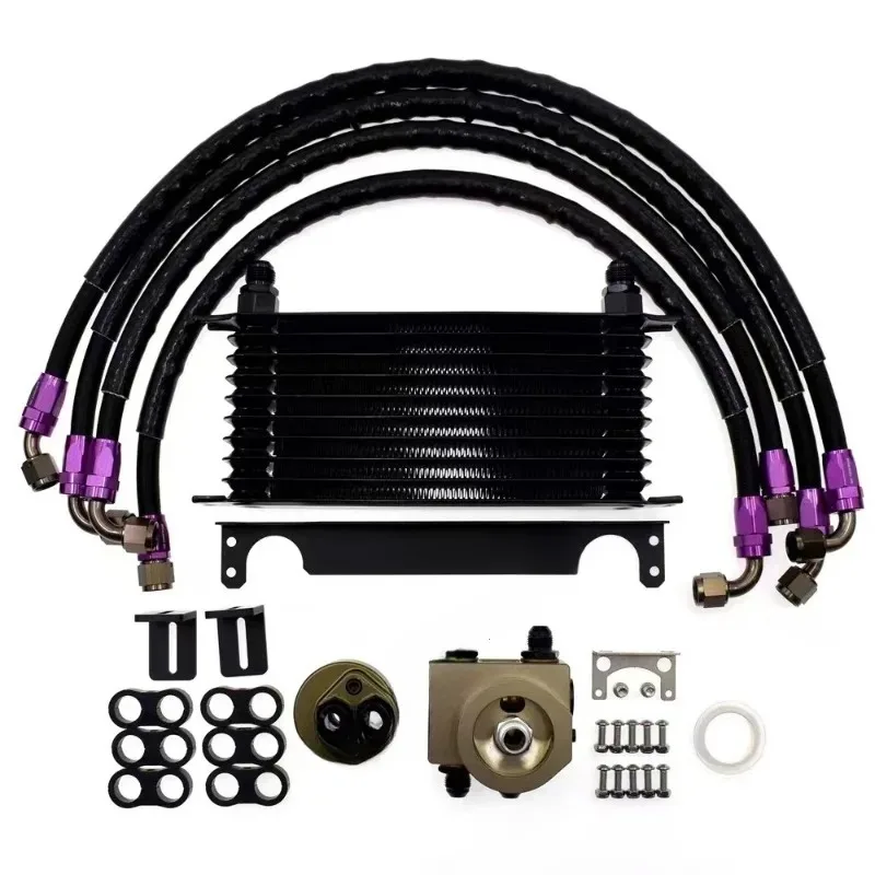 

Eight generations of oil radiator kits for car modifications