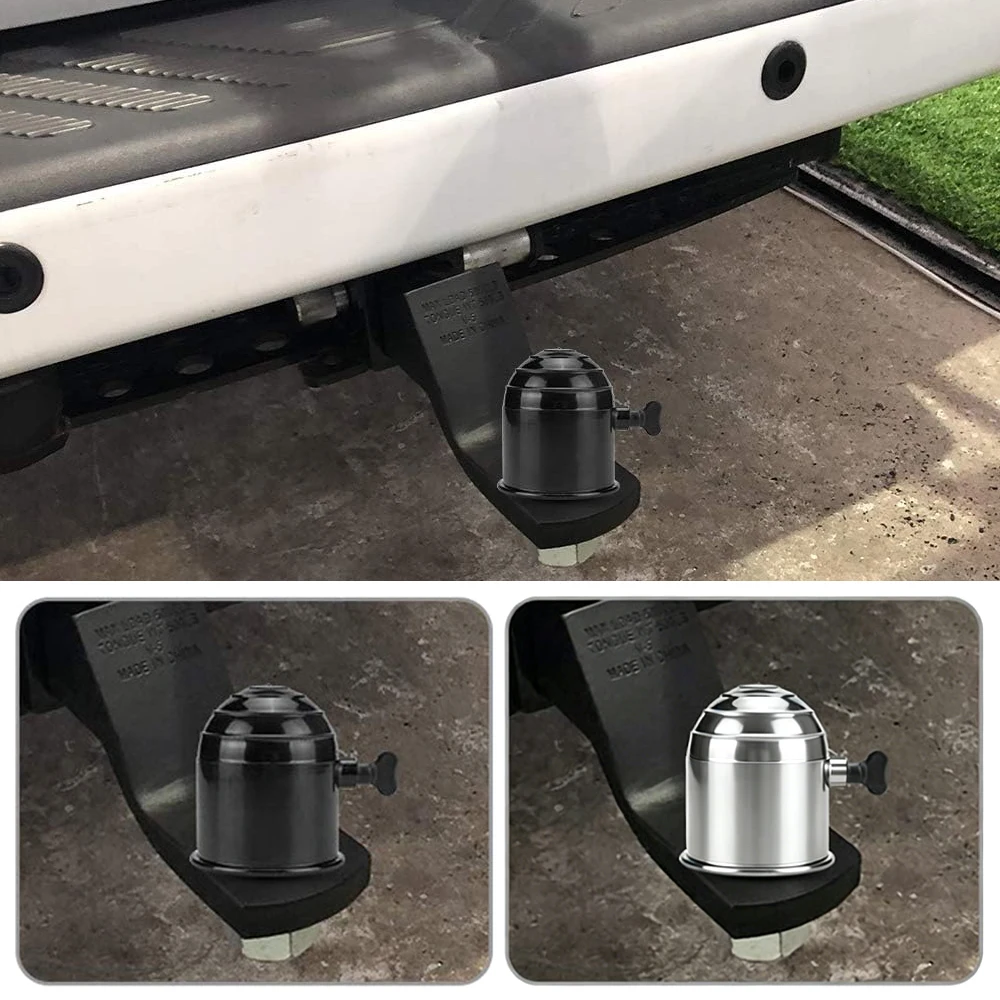 50mm Plastic Trailer Tow Bar Ball Protector Cap Lockable With Key Prevent Falling Off for Car Truck Hitch view 5