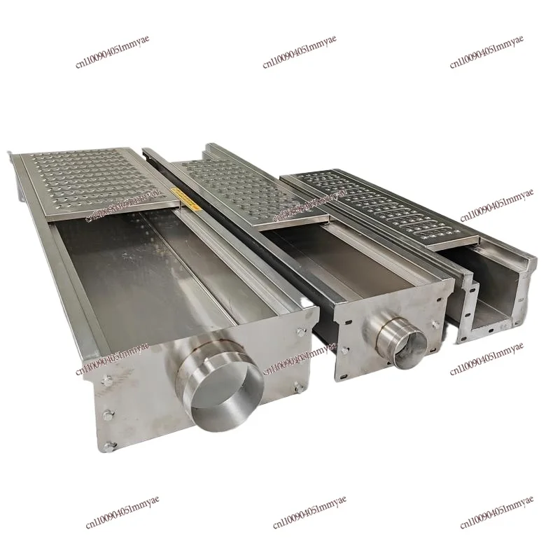 

Finished Gutter U-groove Gutter Hotel Kitchen Gutter Grille Open Ditch Sewer Cover 304 Stainless Steel