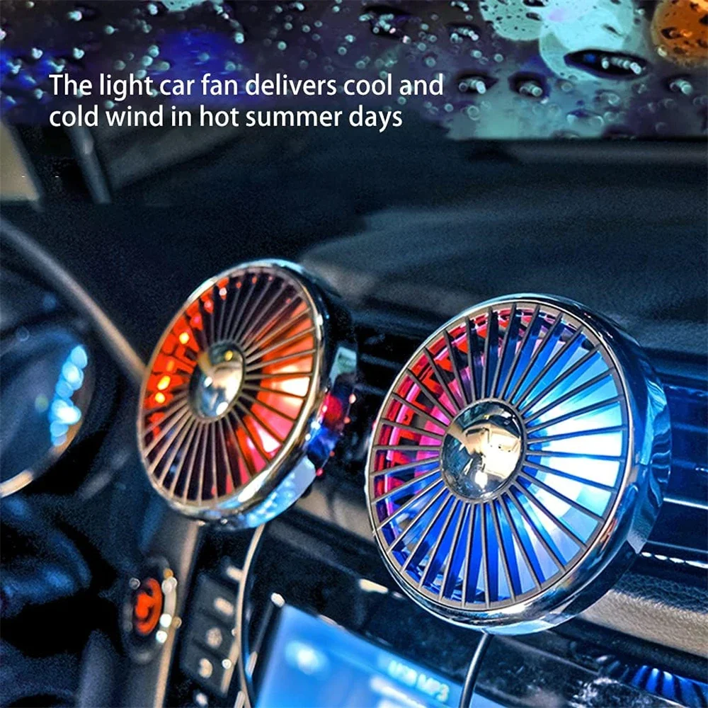 Car Cooling Fan Low Noise Usb Car Ventilator Electric Air Vent Fan Car Air Conditioner Blower