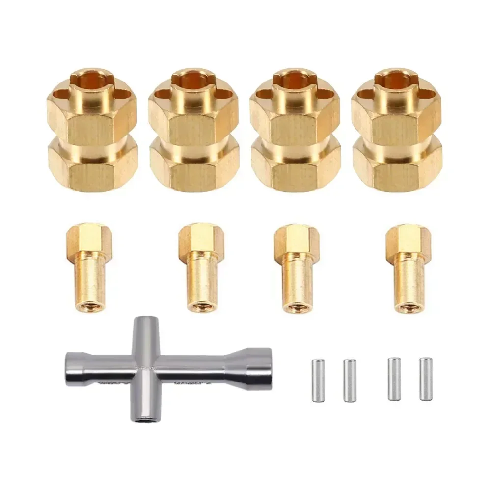 

Brass Extension Apater Unilateral CVD drive shaft Frame roll cage Front and rear axles For 1/24 RC Car Axial SCX24 90081