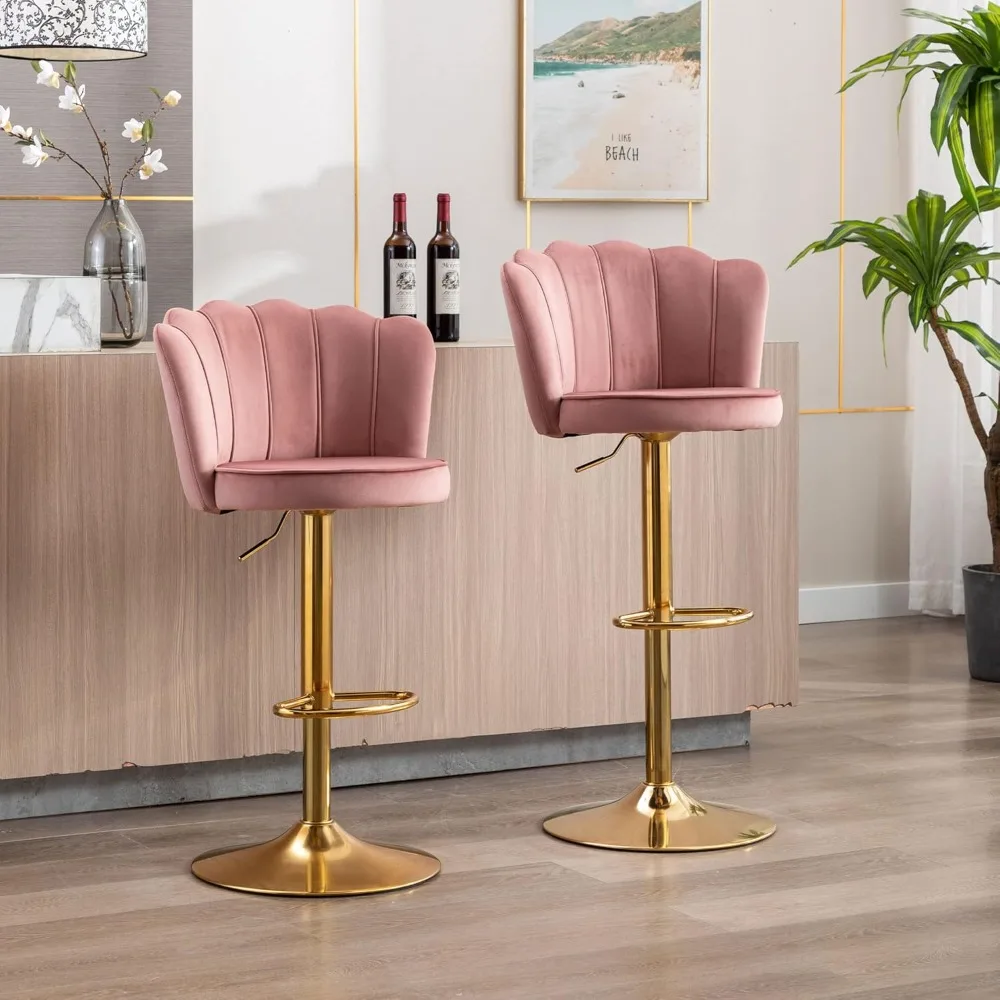 

Rotating bar stool Using soft velvet fabric and high-density sponge for softness and comfort Suitable for kitchen, bar, club