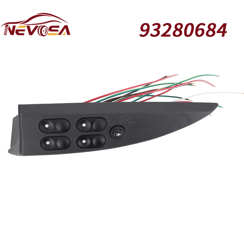NEVOSA interruptor de ventana eléctrica para G M Corsa Pick-Up Chevrolet 93280684 botón de vidrio