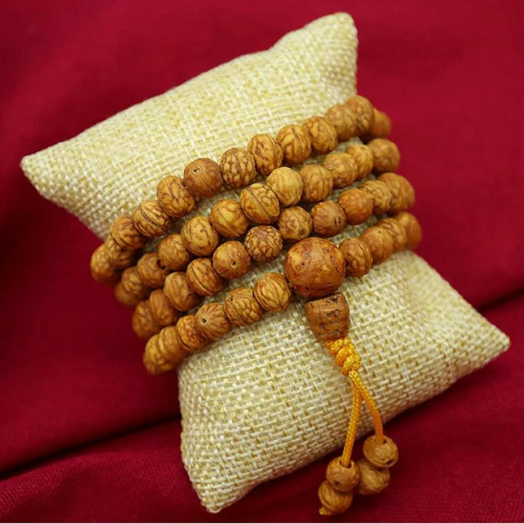 7mm Tibetan Buddhism 108 Small Phoenix eyes Bodhi seeds Mala Necklace