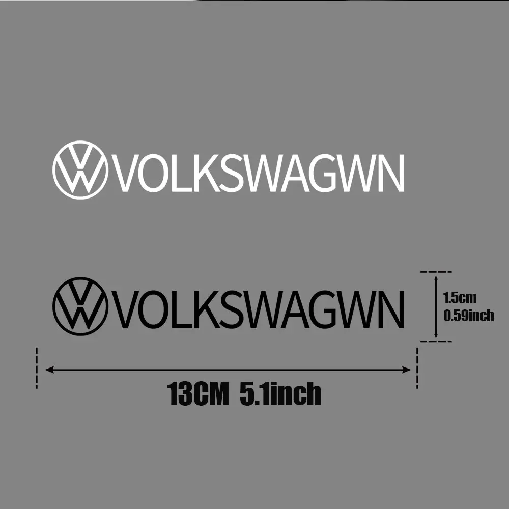 PVC 4pcs Car Logo Side Body Windshield Trunk Bumper Waterproof Decor Sticker for Volkswagen Golf Polo Motion Caddy Scirocco