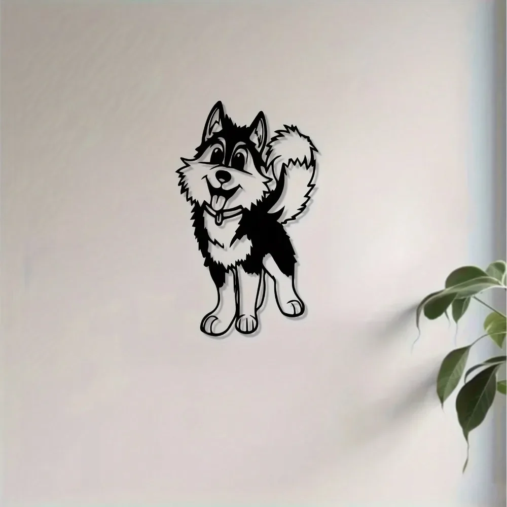 CIFBUY Husky Metal Wall Art Rustproof Hanging Decor Living Room Garden Gift