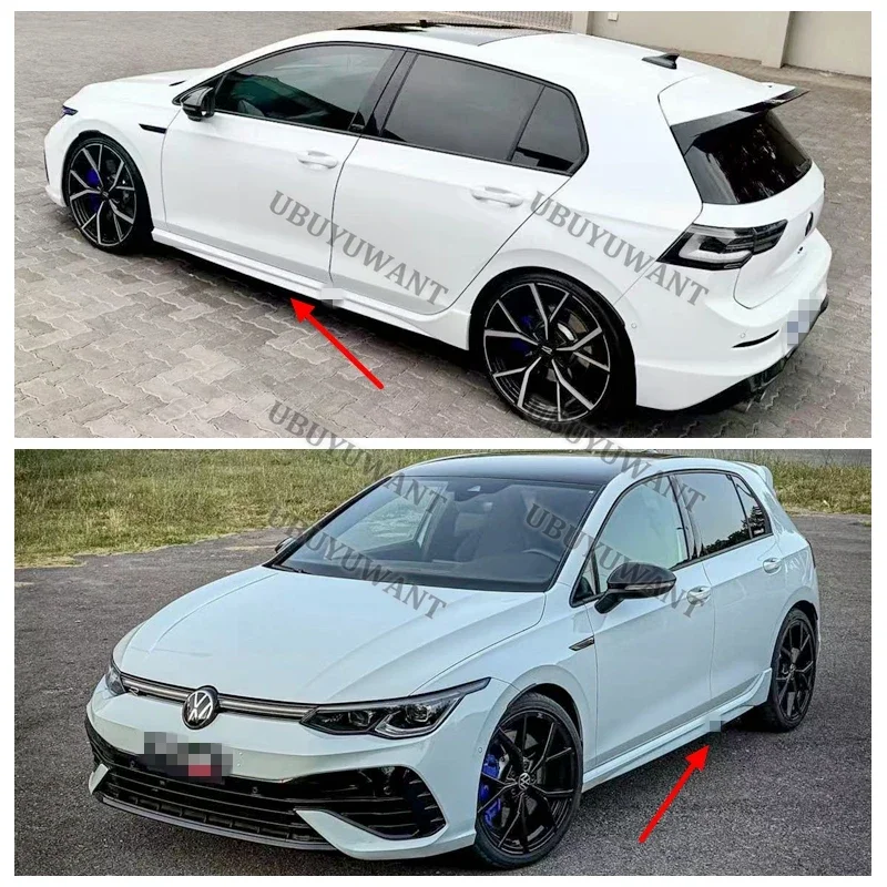 Do Volkswagen GOLF 8 MK8 Pro /R-Line /Gti /R 4 szt. T C R Style ABS Racing Car Bodykit Side Skirts 2020 2021 2022 2023-2024