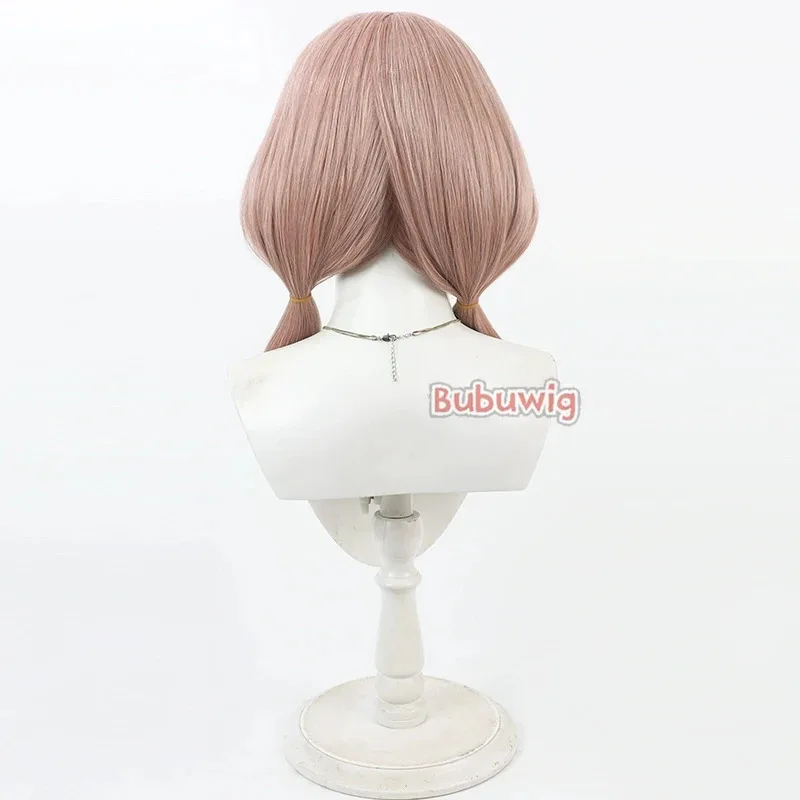 CyBubuwig 합성 머리 브레디 코스프레 가발 승리의 여신: Nikke Bready 50cm 여성 긴 스트레이트 브라운 가발 내열성