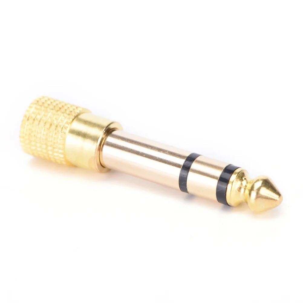 1pc 6.35 Male To 3.5 Female Stereo Terminal Plug Headphone Adapter Jack 6.35mm 1/4