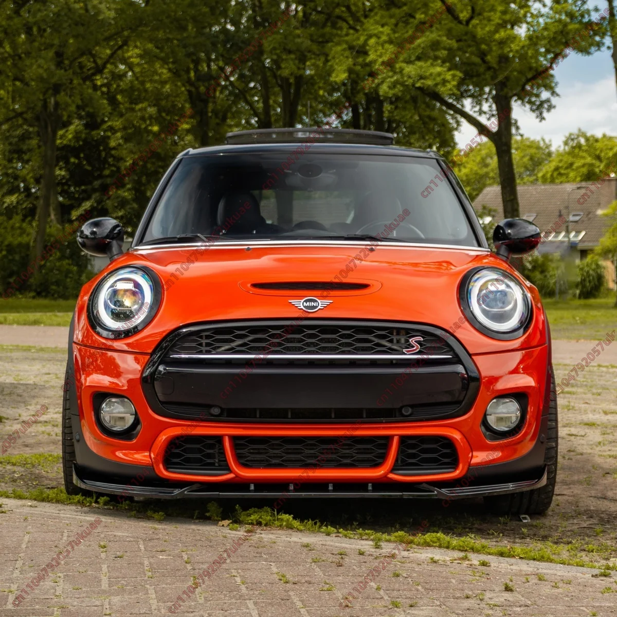 Front Bumper Lip Splitter for Mini Cooper S JCW F55 F56 F57 Pre-facelift 2014-2021 Glossy Black ABS Cover Body Kits Trim Tuning