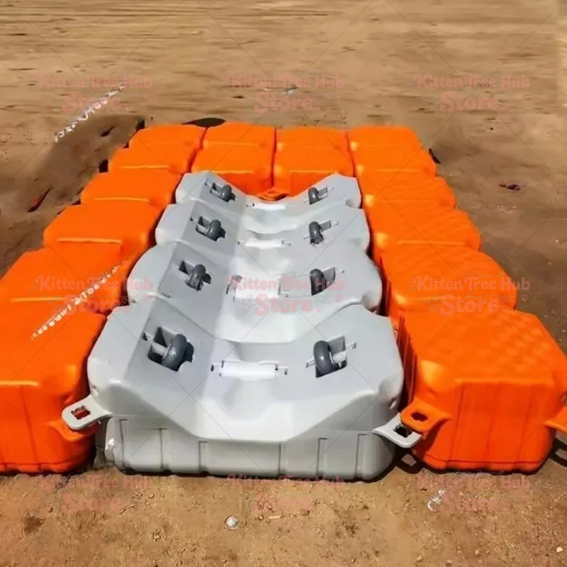 New Product Boat Dock Plastic Floating Jet Ski Belt Roller Grey Floating Bridge Sea Lake Boat Floating Dock Plastic