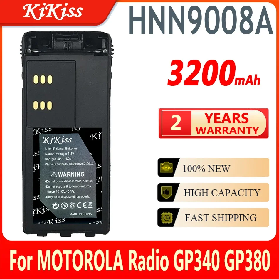 

Аккумулятор KiKiss HNN9008A на 3200 мА · ч для MOTOROLA Radio GP340 GP380 GP640 GP680 GP320 HT1250 HT750 GP328 GP338 PRO5150 MTX850