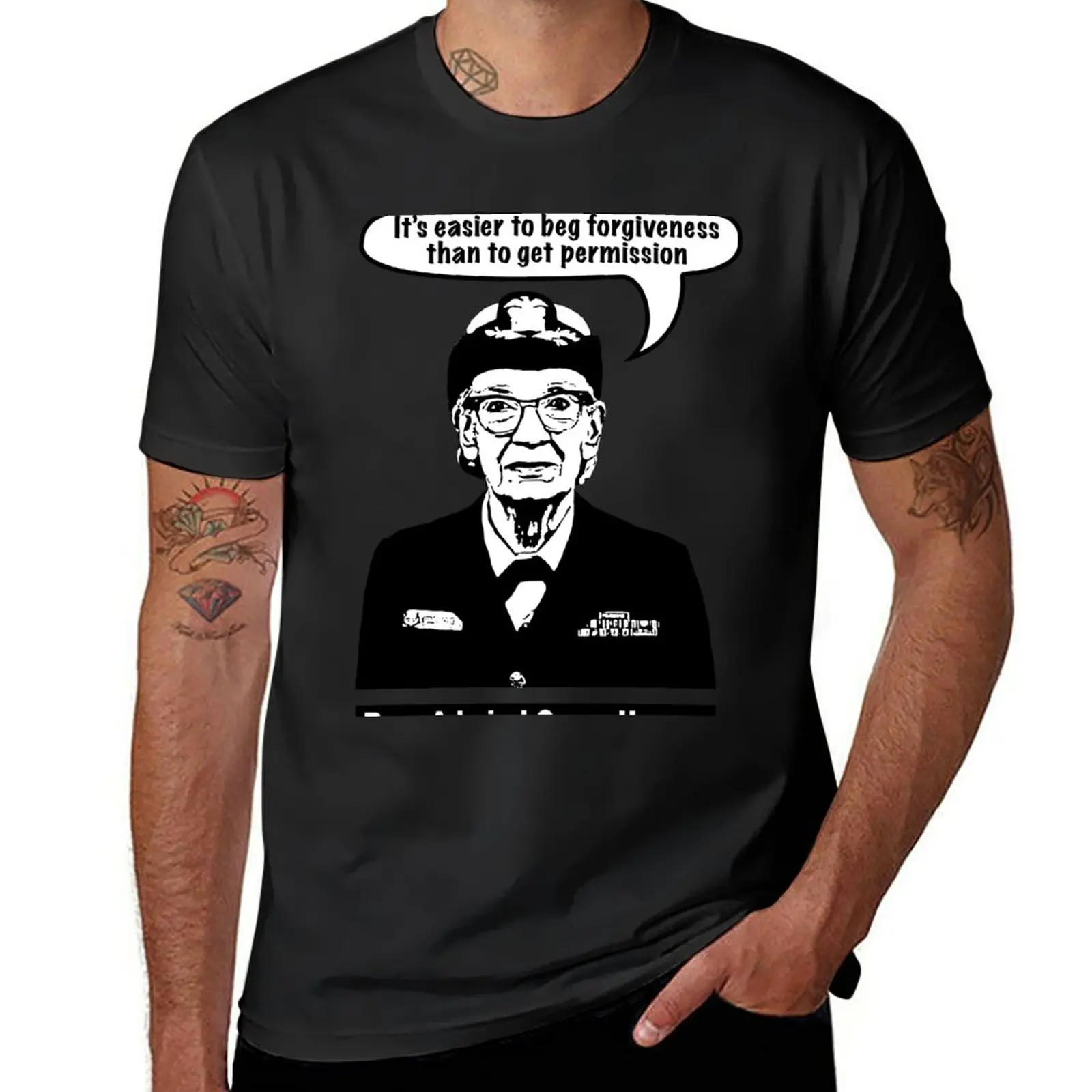 New Grace Hopper T-Shirt hippie clothes oversized t shirts Short t-shirt sublime t shirt black t-shirts for men
