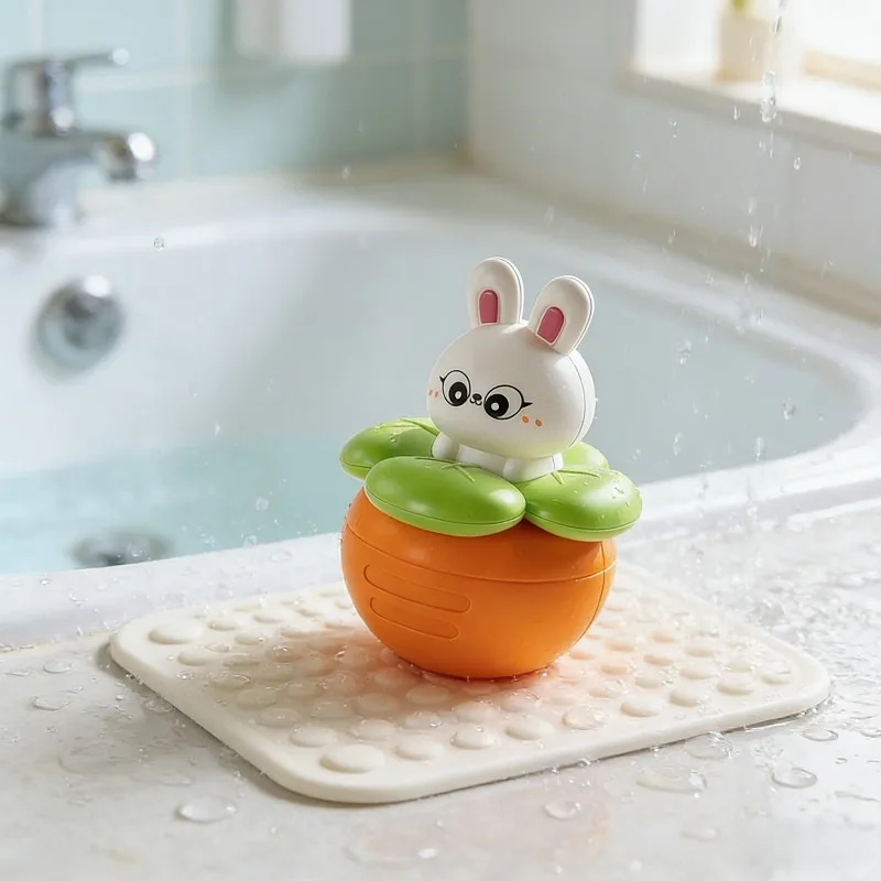 Giocattolo altalena per bambini Simpatico coniglio Carota che suona Giocattolo per l'educazione precoce Materiale sicuro Esercizio Capacità di coordinazione occhio-mano Lenitivo per bambini
