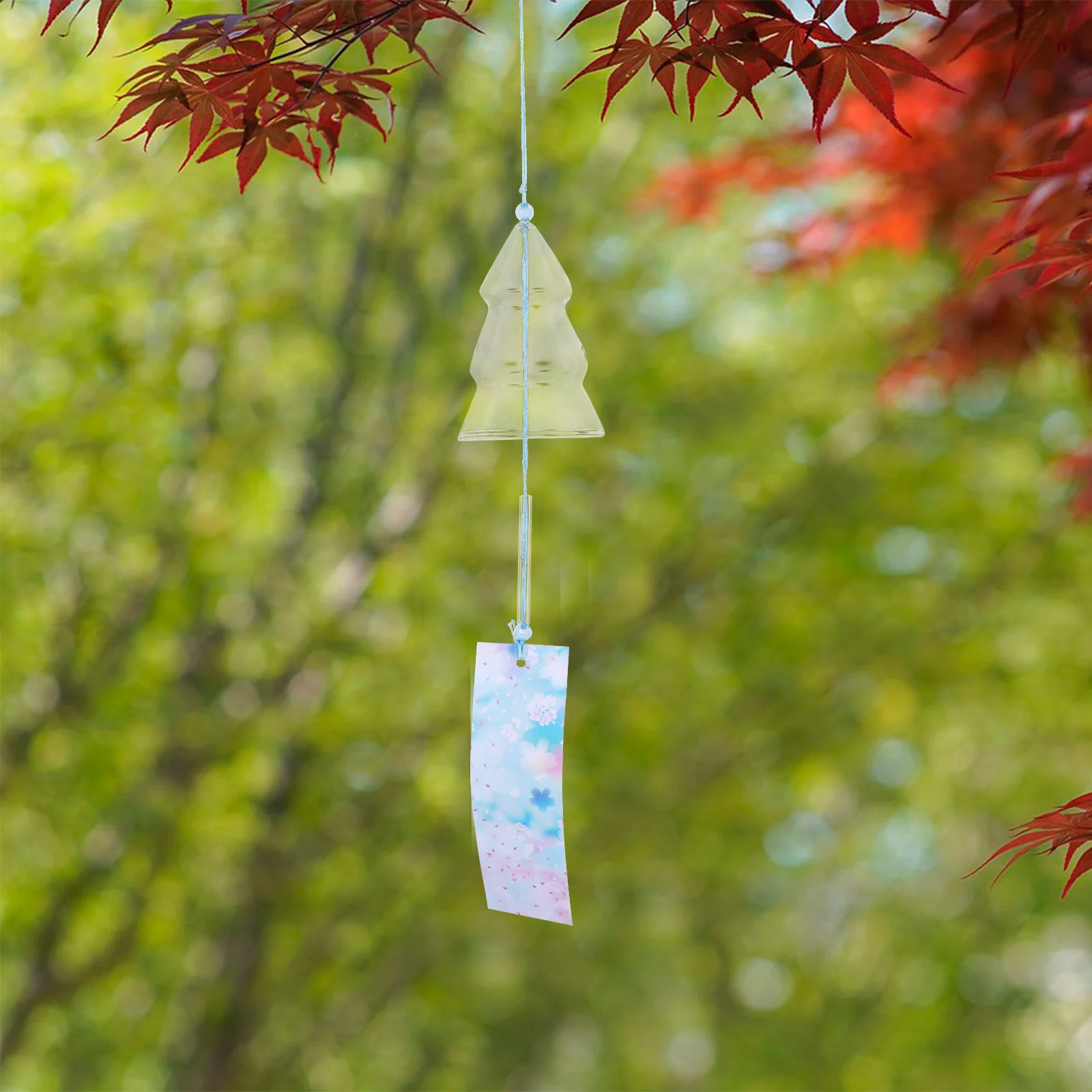 

2Pcs Glass Wind Bells Decorative Home Craft Ornament Simple Vintage Wind Chime for Balcony Garden Window Interior