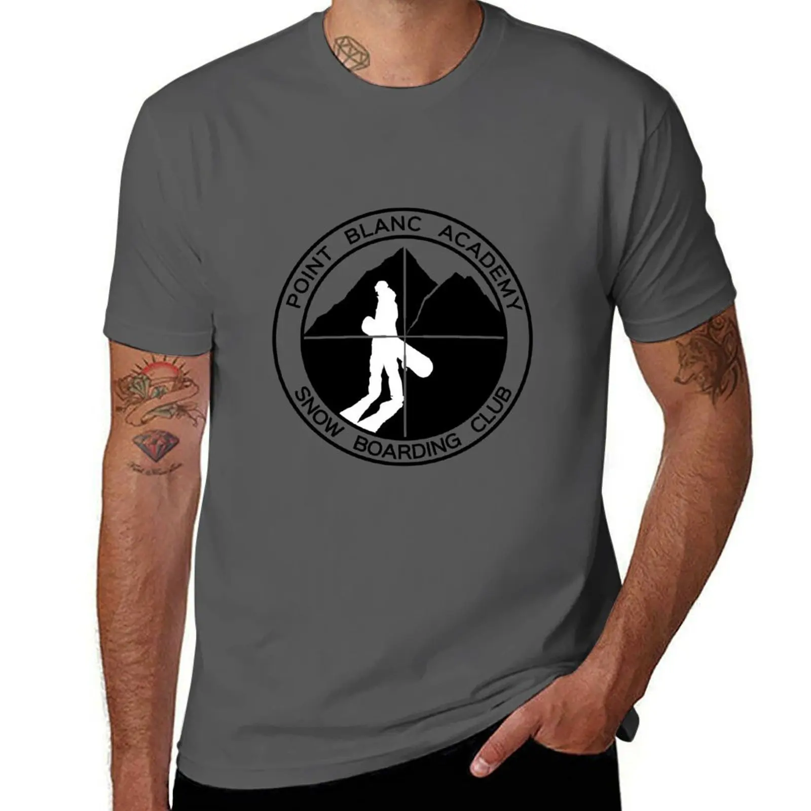 Point BlanC Academy Snow Boarding Club T-Shirt t shirts for man cotton soft t shirt for man 100 percent cotton T-Shirt