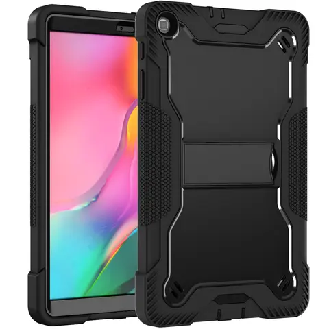 Per Samsung Galaxy Tab A 10.1 2019 SM-T510 SM-T515 Custodia per bambini Armatura sicura Custodia rigida antiurto per tablet con supporto ibrido in silicone per PC