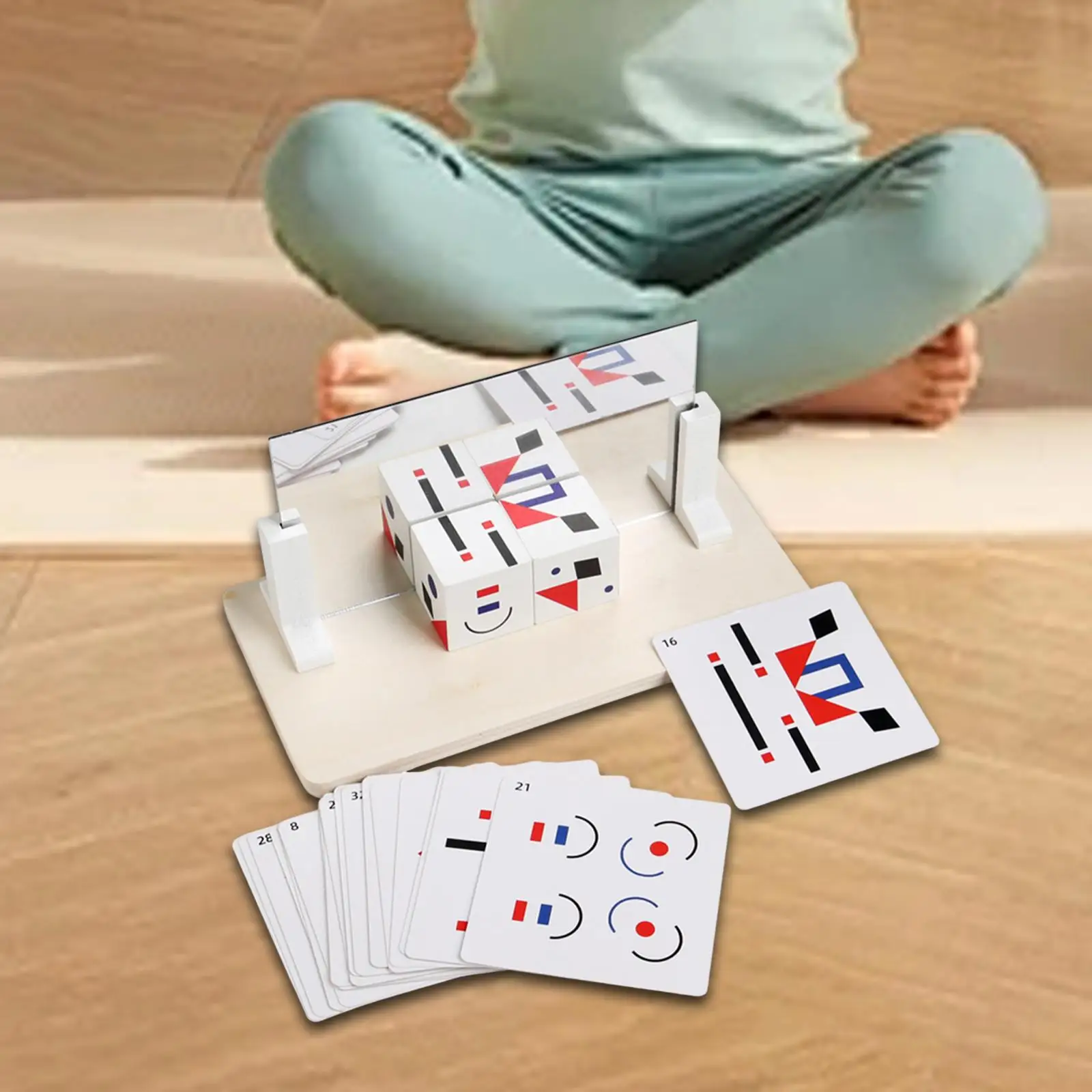 

Face Changing Block Game, Wooden Educational Toy ,Expression Puzzle Building Blocks, Pattern Matching Game