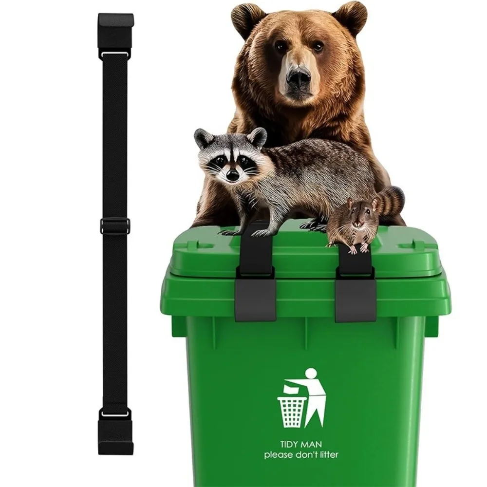 Adjustable Trash Can Locks Metal Claws Anti Slip Garbage Can Locks Heavy Duty Universal Fit Outdoor Trash Locks