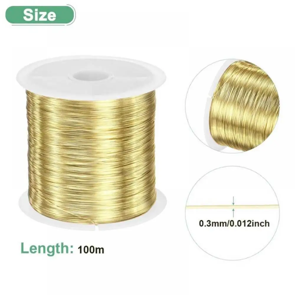 100 متر/لفة 0.3/0.4 مللي متر الأسلاك النحاسية لصنع المجوهرات قلادة سوار ذاتي الصنع DIY Colorfast الديكور سلك مجوهرات الحبل سلسلة