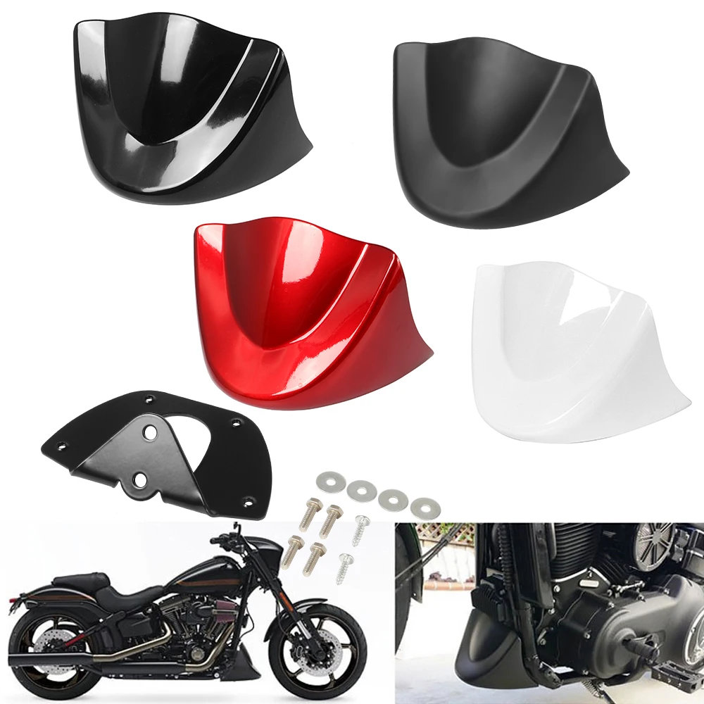 For Harley Dyna Fat Bob Wide Glide FXD 2006-2017 Gloss Matte Black Red Front Chin Spoiler Lower Air Dam Fairing Mudguard Cover