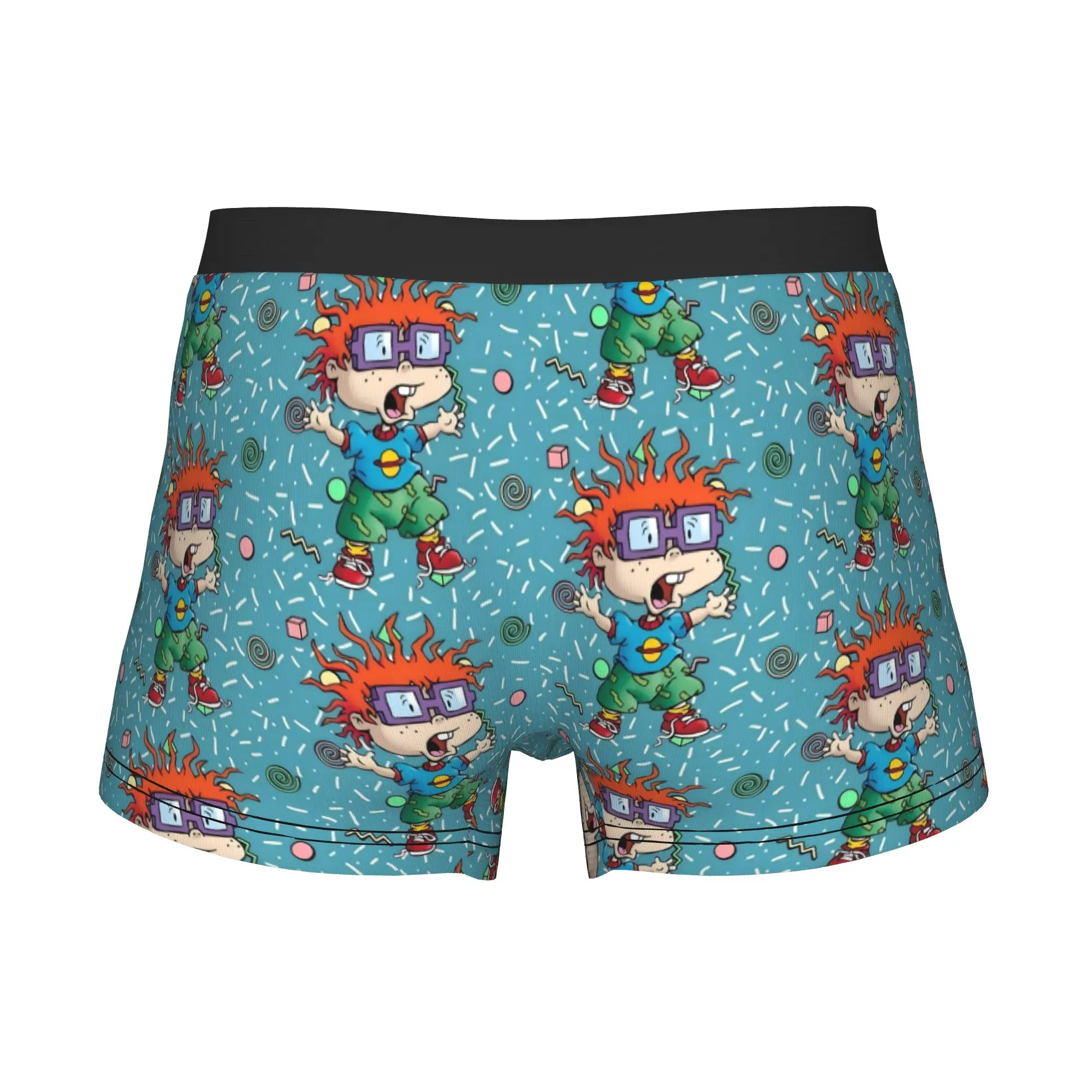 Chuckie R-Rugrats Boxers Shorts Mens Anime Surprised Briefs Underwear Novelty Underpants