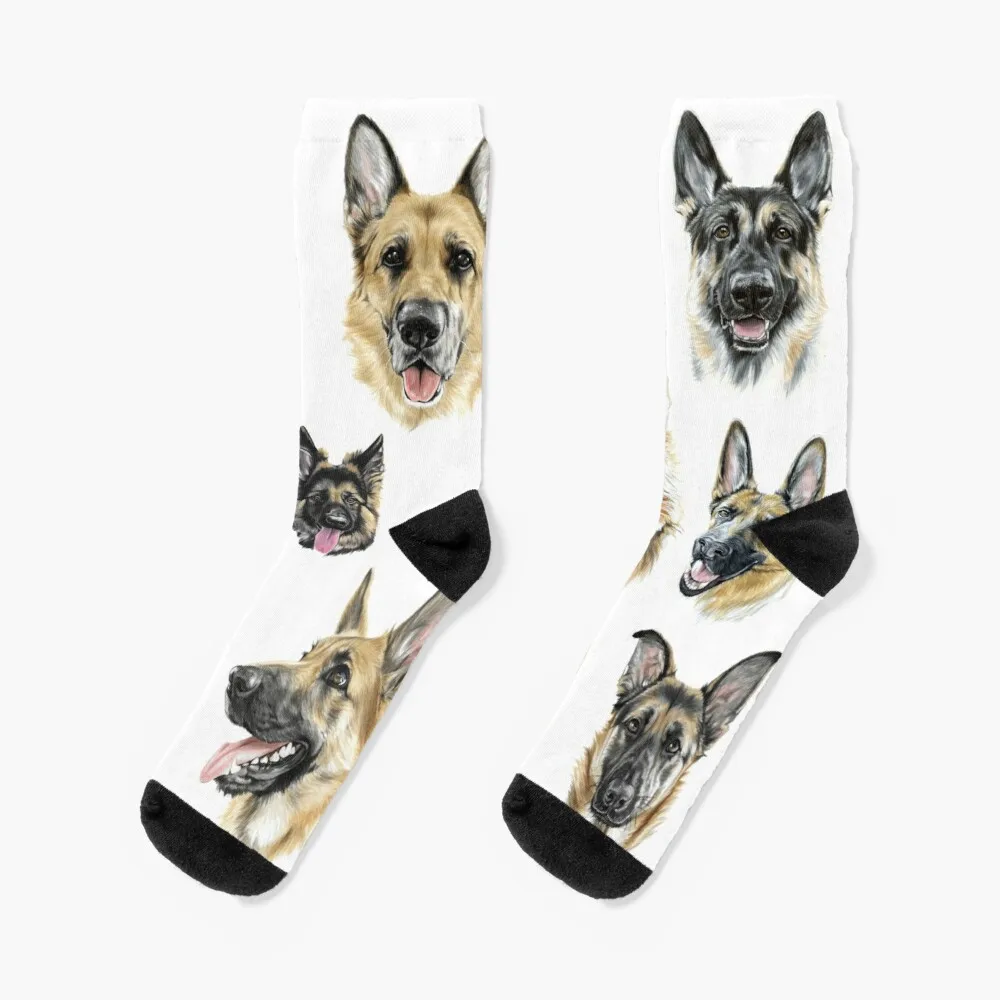 

German shepherd collage Socks Funny Socks Women Thermal Socks For Men