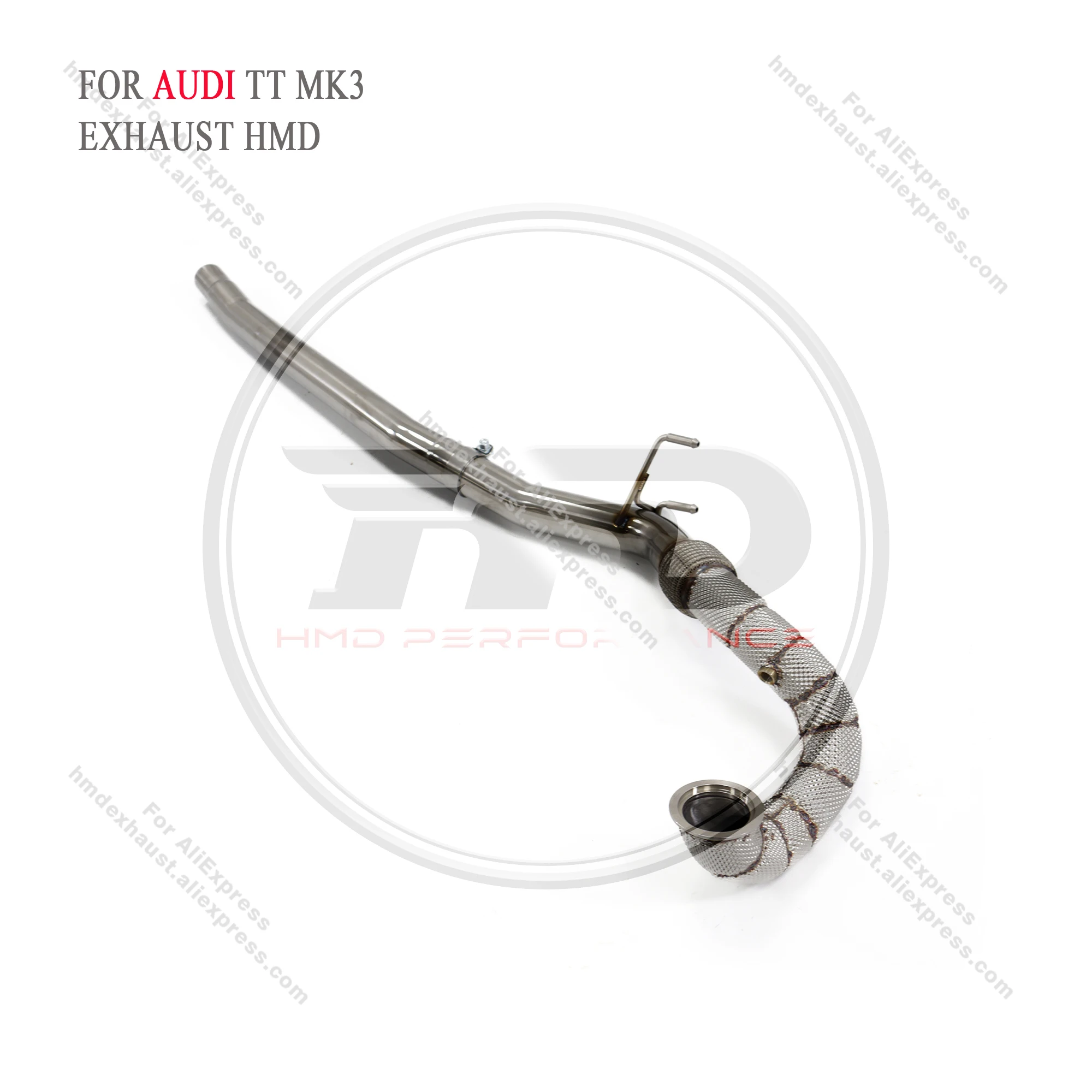 HMD Downpipe for Audi TT MK3 2.0T Exhaust System Stainless Steel High Performance Catalytic Header Car Accessories