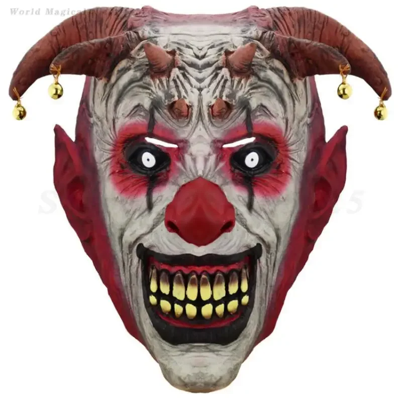 Horror Schurk Circus Carnaval Party Scary Prop Maskerade Halloween Boze Clown Masker Latex Volgelaatsmaskers Hoofddeksels Accessoires