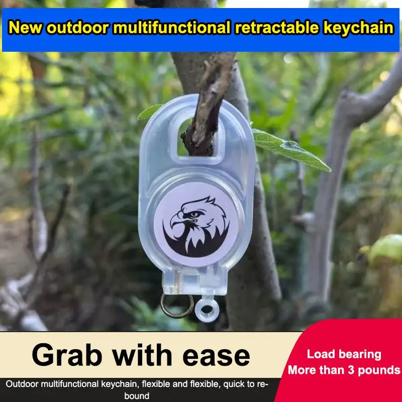 Multifunktionaler Outdoor-Schlüsselanhänger mit 3 Pfund Tragkraft und leicht zu greifendem Design, perfekt für Wandern, Camping und den täglichen Gebrauch. – Detail 6
