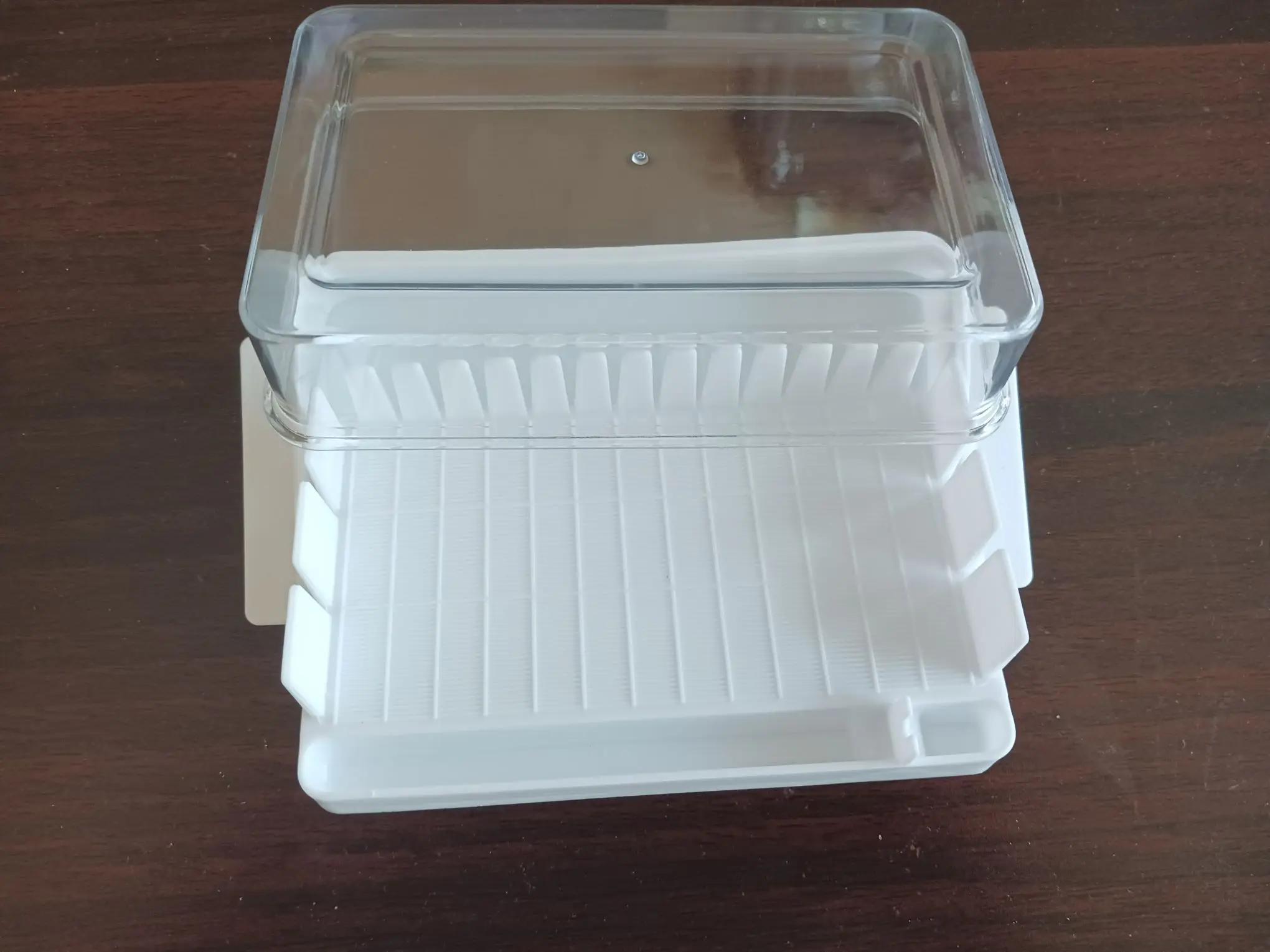 Butter Cutting Storage Box Crisper Box Cheese with Lid Double Side Handles for Convenient Storage Butter Knife Cutting Box photo review