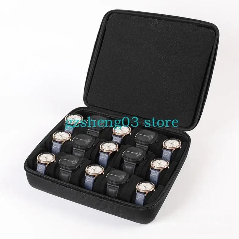 Soluzione archiviazione portatile U75C per 15 orologi con inserti in schiuma sicuri