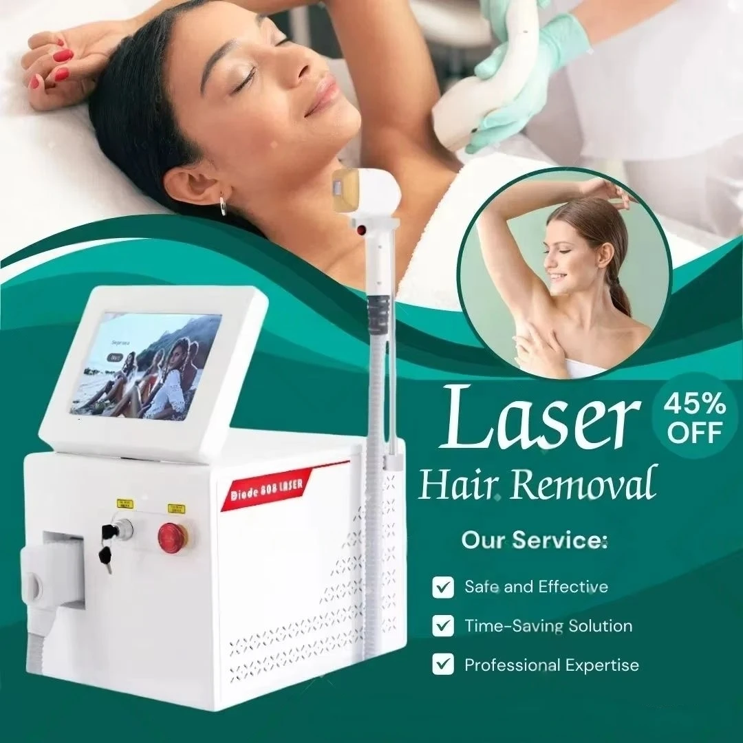 

Профессиональная 3-волновая мощная александритовая машина для удаления волос с диодом 808 нм 755 нм 1064 нм для салона