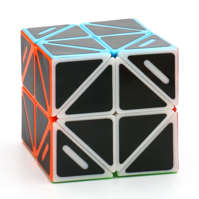ليم كيوب f/s WonderZ 2x2x2 + Skewb Cube V2 لغز ملتوي بدون ملصقات أسود الوهم الأساسي لعبة ذكاء سحرية محدودة