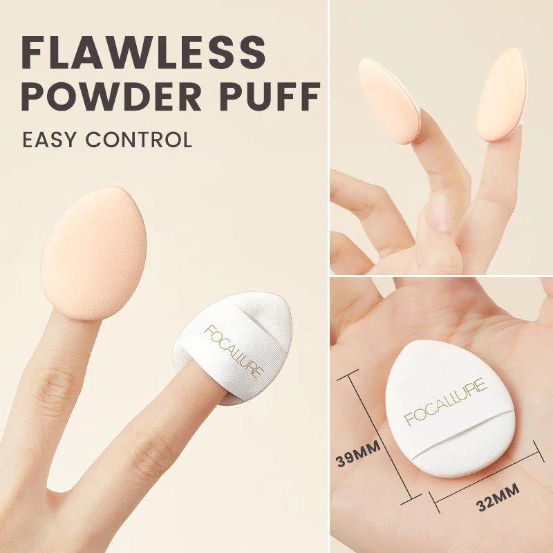 FOCALLURE Multipurpose Makeup Sponge Soft Portable Finger Shape Face Powder Air Cushion Cosmetics Puff Beauty Cosmetics Tools