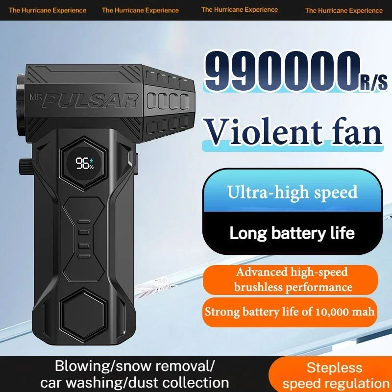 X11 Potente Turbo Ventilatore di Aria 950000RPM Portatile Aria Compressa Spolverino Forte Pressione Turbo Jet Ventilatore Ricaricabile Ventilatore di Polvere