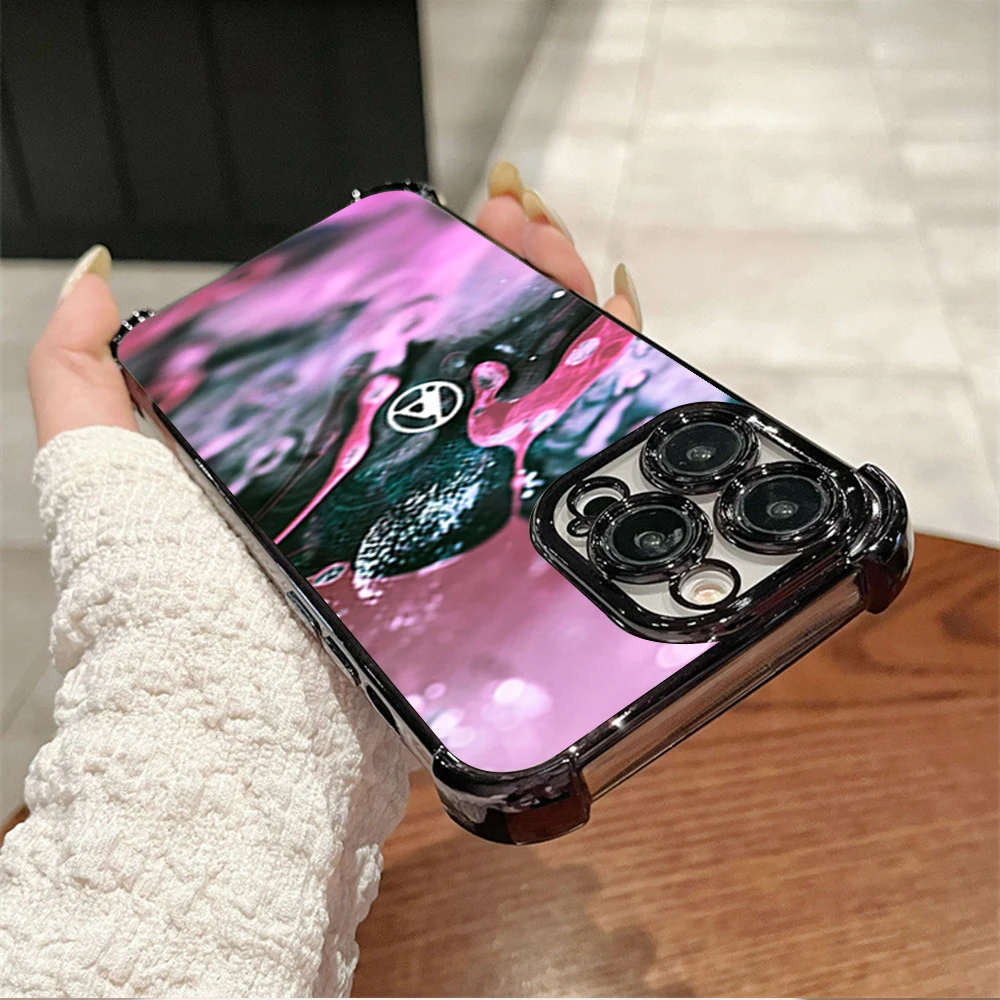 Rock Band For iPhone 16 12 13 14 15 Pro Max Plus Color Electroplate Four Corner Anti-drop L-Linkin P-Park From Zero Color Cover