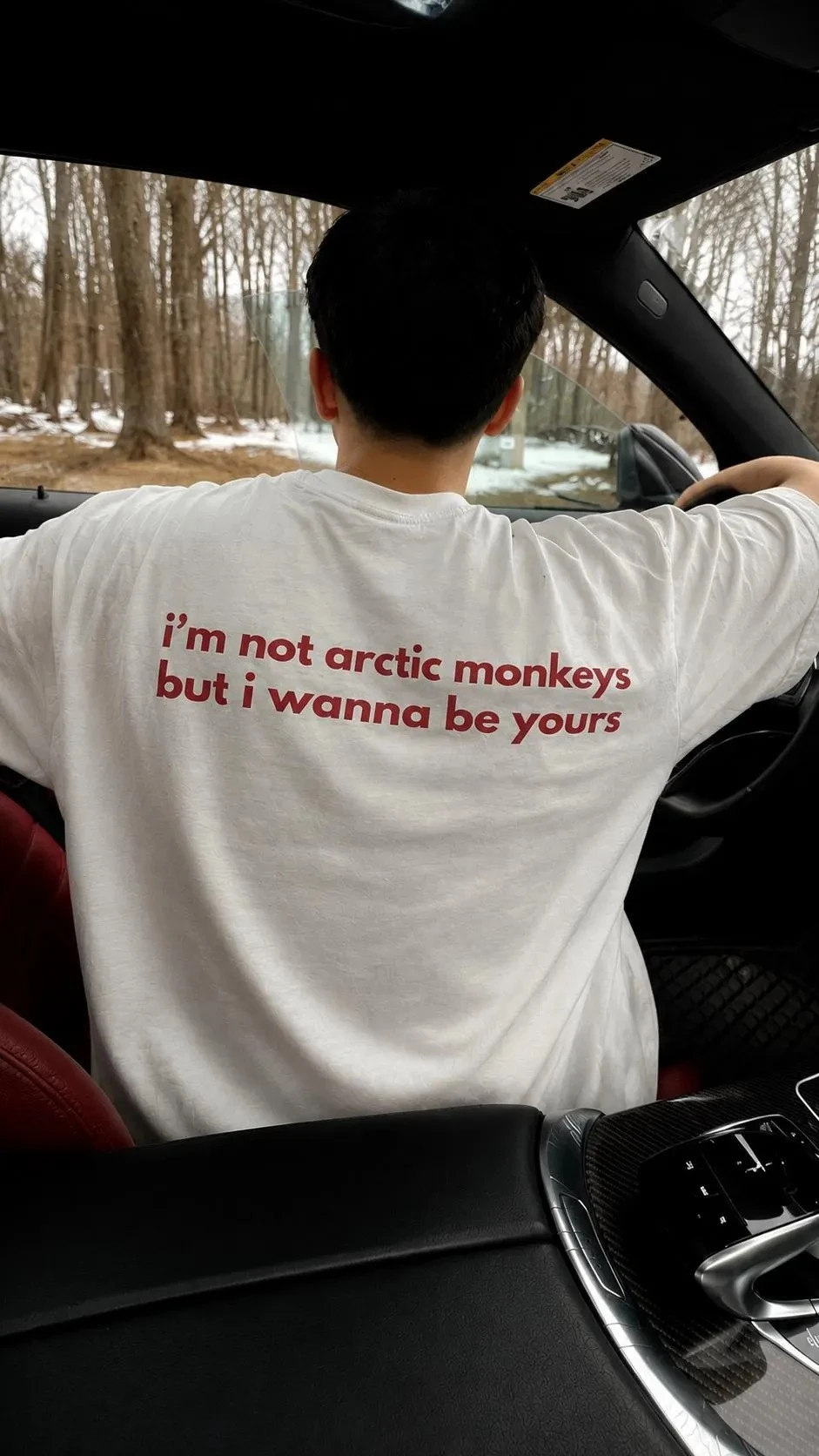 I'm Not Arctic Monkeys But I Wanna Be Yours Shirt, Minimalist Back Print T-Shirt, Romantic Graphic Shirt, Gift for Music Lovers