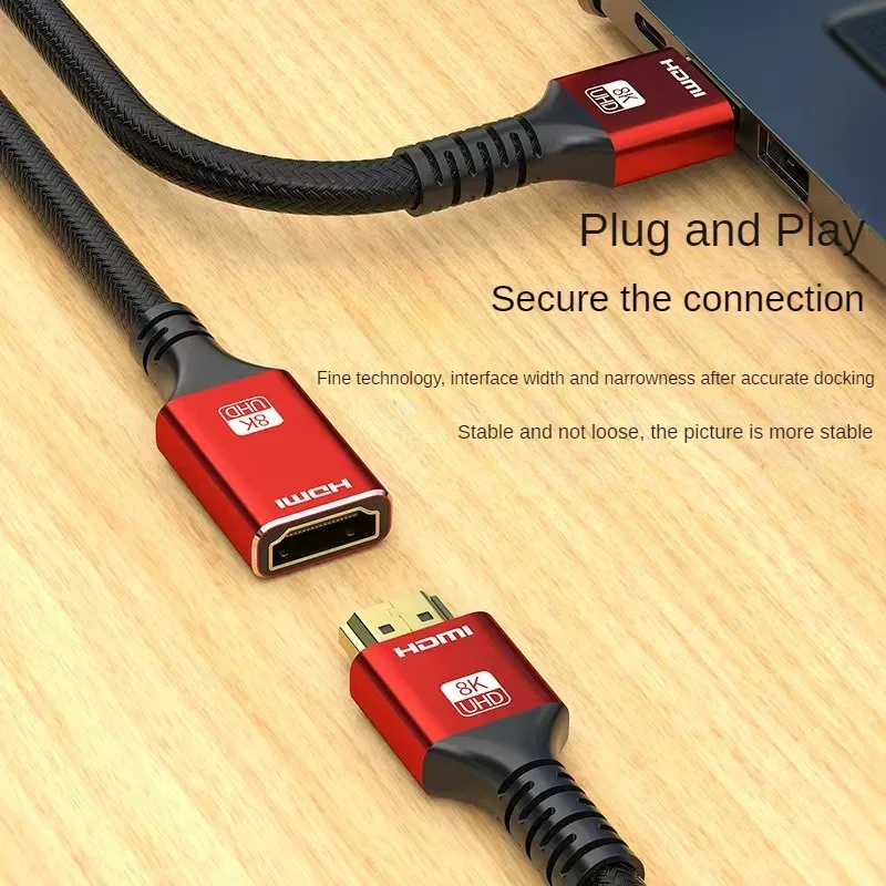 8K HDMI2.1 Kabel High Speed HDMI 8K Kabel 60HZ 2,1V 4K 144HZ 3D TV Computer Monitor Projektor PS Spielkonsole Audio und Video – Detail 7