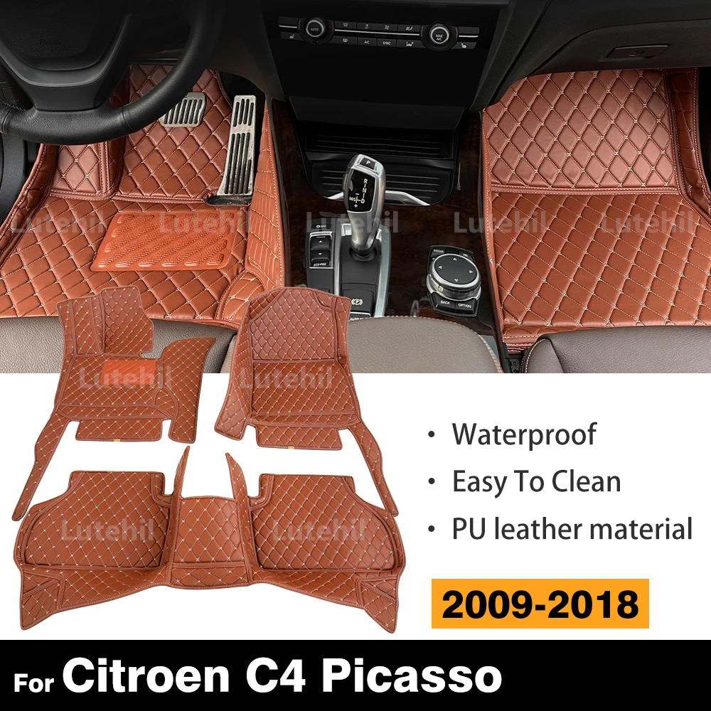 

Для Citroen C4 Picasso 2009-2018 2017 2016 2015 2014 2013 2012 автомобильный напольный коврик на заказ автомобильный ковер чехол аксессуары для интерьера