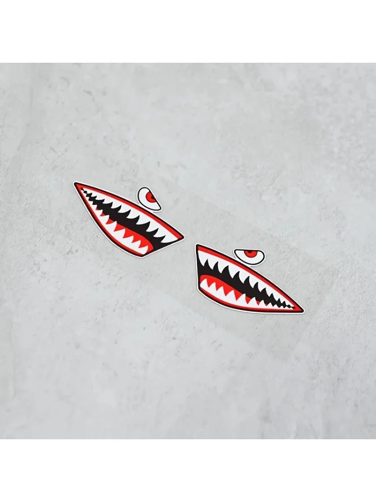 AliExpress NONE Funny Cartoon Shark Mouth Waterproof Vinyl Sticker Teeth Decal for Car Motorcycle Scooter Bike Exterior Decor