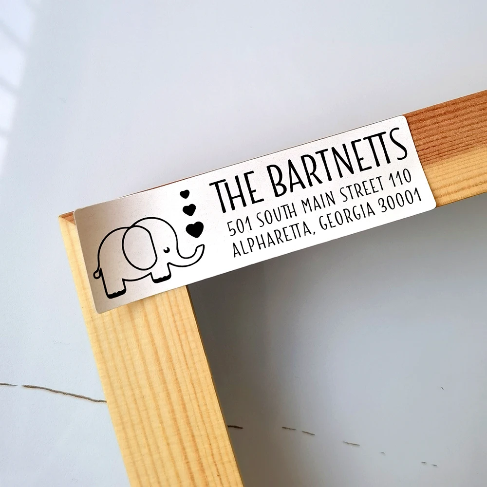 48pcs 20X70mm Custom Wedding Favor and Gift Tags Customization Address Stickers Cartoon Notification Letter Logo