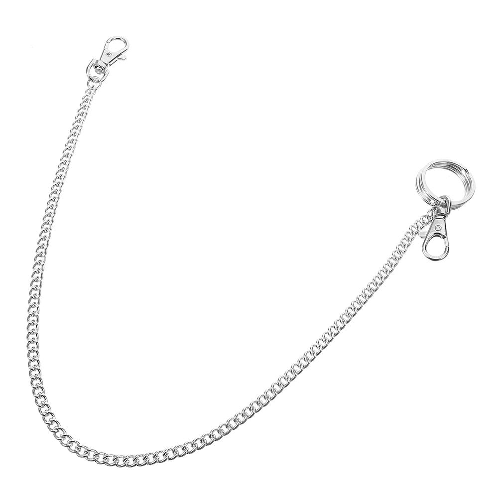 

1pcs Wallet Chain Jeans Accessory Decorative Pants Key Belt Men Trousers Silver Chains Heavy Duty Wallet Attachment Sturdy Pant