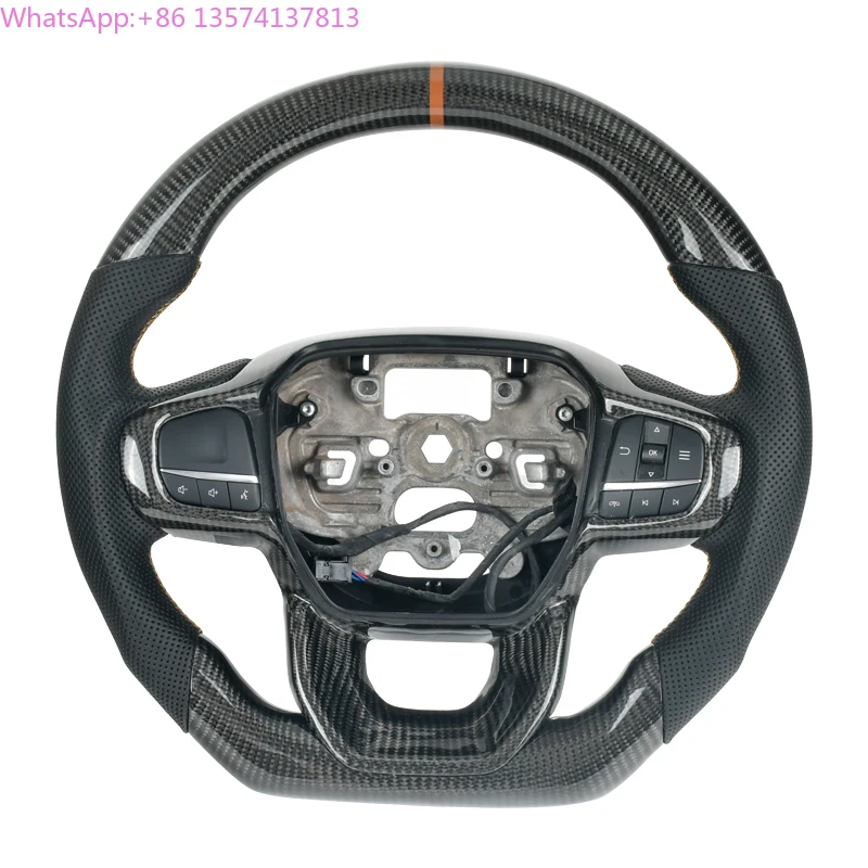 

For Ford Focus 2019 2022 2222 MK4 ST RS Carnival MK8 EDGE Explore Kuga Bronco Steering Wheel Carbon Fiber Customization